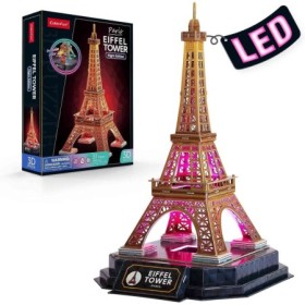 Marile Arhitecturi ale lumii Puzzle 3D Turnul Eiffel editie luminoasa 51 piese